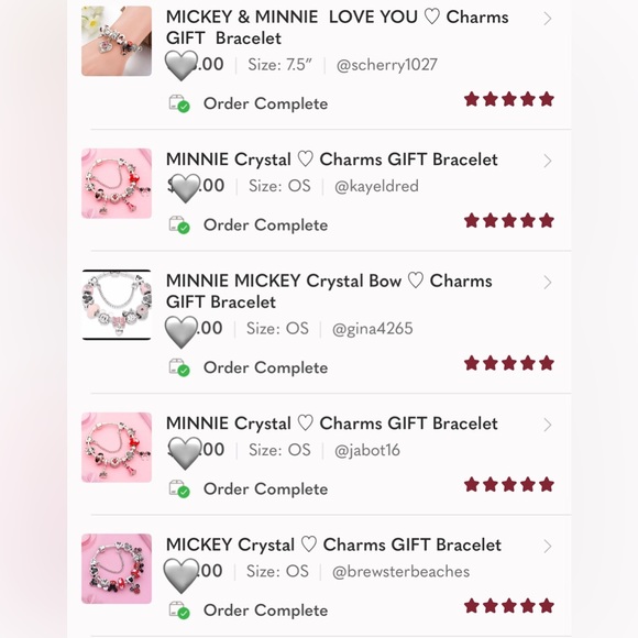 MINNIE Crystal ♡ Charms GIFT Bracelet - Picture 4 of 10